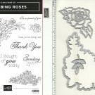 Stampin' Up! CLIMBING ROSES Cling set & ROSE TRELLIS THINLITS Dies - NEW