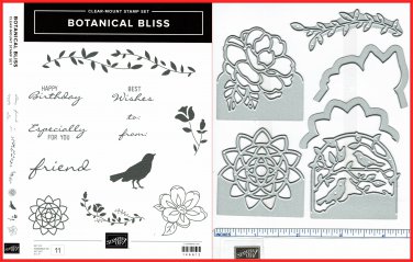 Stampin' Up! BOTANICAL BLISS & BOTANICAL TAGS THINLITS DIES - NEW
