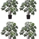 Set of 4 - 28"" Baby Schefflera Artificial Plants - lpe338-gr