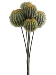 1 Dozen - Artificial Barrel Cactus 14"" Stems - cb1310-gr