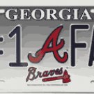 Atlanta Braves #1 Fan License Plate