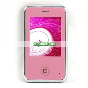 Seloo AK09 Mini QuadBand Touch Screen Phone with DualStandby Bluetooth - Pink