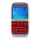 H72 Dual Card Quad Band Metal Cover Bluetooth Cell Phone Red and Gray