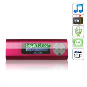 USB Interface Color Screen MP3 Player with FM and 2GB Memory - Pink