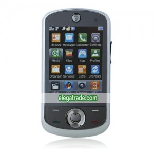 H6338 Dual Card Dual Band Metal Cover Flat Touch Screen Bar Cell Phone Black