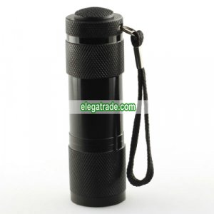 LED Flashlight - 100,000 Hours Lifespan - 9 LED Bulbs - Anodized Aluminum Body Finished