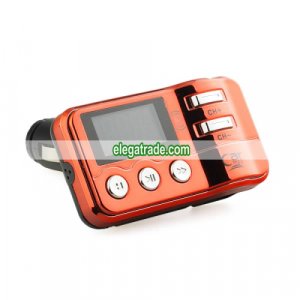 FM Transmitter with LCD and Swivel Head, Support U Disk, SD Card, and 3.5mm Jack Device