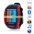 F6 Quad Band Single Card Single Standby Camera Bluetooth 1.8-inch Touch Screen Watch Phone - Red