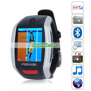 F6 Quad Band Single Card Single Standby Camera Bluetooth 1.8-inch Touch Screen Watch Phone - Silver