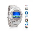 MQ666 Quad Band Single Card Bluetooth Camera Touch Screen Watch China Phone - Silver