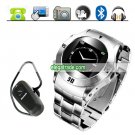 MQ006 Stainless Steel Quad Band Touch Screen Watchphone with Camera MP4 FM