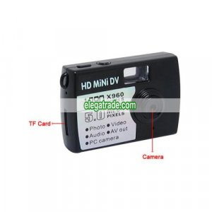 1280X960 Pixels HD Mini Camera with AV Connector- 4GB TF Card