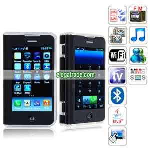 DAPENG T6000 Quad Band Dual Cards Dual Standby Dual Cameras Color TV WIFI Bluetooth