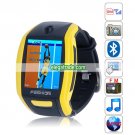 F6 Quad Band Single Card Single Standby Camera Bluetooth 1.8-inch Touch Screen Watch Phone - Yellow