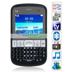 E6 Quad Band Dual Cards Dual Standby Dual Cameras Analog TV Bluetooth Phone