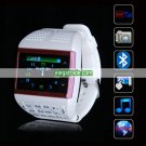 V6 Quad Band Single Card 2.0 MP Camera Bluetooth 1.33-inch Touch Screen Watch Phone - White