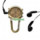Carabiner 1.3M Pixel Camera DVR Watches with MP3 Player - Gold / 8GB