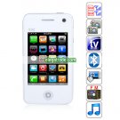 X90 Quad Band Dual Cards Dual Standby Dual Cameras Color TV Bluetooth  HiPhone - White