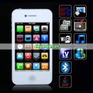 HiPhone H6 Quad Band Dual Cards Dual Standby Dual Cameras WIFI Color TV Bluetooth Java Phone - White