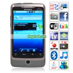 A5000 Quad Band Dual Cards Dual Standby Camera WIFI Color TV Bluetooth Android v2.2+ OS Smartphone