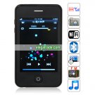 Quad Band Single Card Dual Cameras WIFI Bluetooth 3.5-inch Touch Screen Phone  - Black