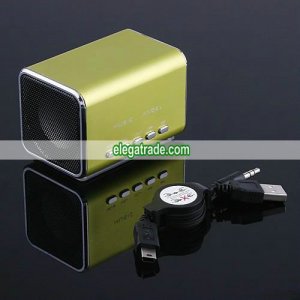 Micro SD/TF Card Music Player Mini Speaker - Green