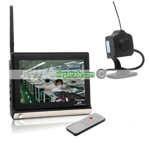 2.4G Wireless Pinhole Hidden Camera + Monitor - 4 Channel