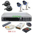 H264 4 Channel Digital Video Recorder + Black Dome Camera + FAI5 48LEDs Camera