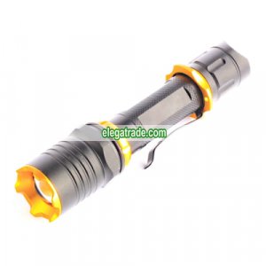 Mini Portable Flashlight Torch with Hook - Adjustable Zoom