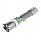 Police Cop Style LED Bulb Flashlight Torch - Adjustable Zoom - Waterproof