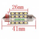 41mm 16 SMD Festoon License Plate LED Car Light 12V White (1 Pair)