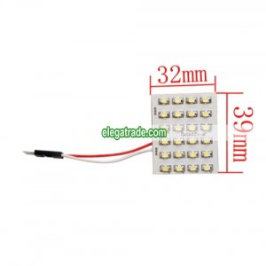 24 SMD LED Super Bright White Interior Dome Light - 1206