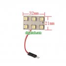6 SMD LED Super Bright White Interior Dome Light - 5050
