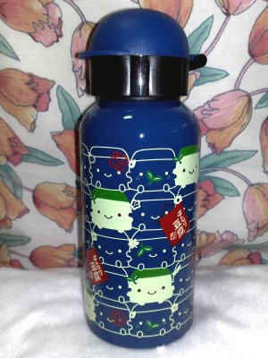Passport Hannari Tofu Blue big waterbottle