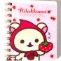 San-X Rilakkuma Strawberry Mini Ring Binding Notebook 1