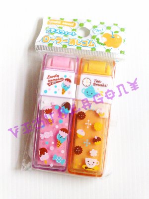 Kawaii Dessert designs Roll Dust Erasers