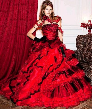 Red Wedding Dress CP313