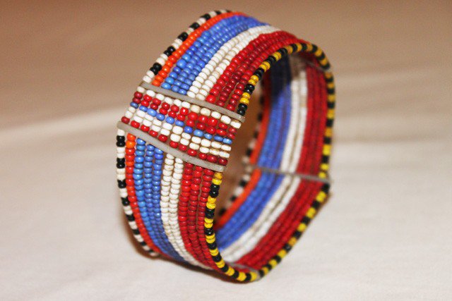 AFRICAN MAASAI (MASAI) BRACELET ARM CUFF- MADE IN KENYA