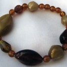 ED Chunky Brown Beaded Stretch Bracelet
