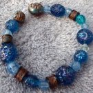 ED Copper and Medium Blue Stretch Bracelet