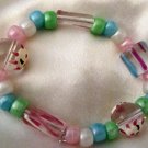 ED Multi Colored Chunky Beaded Stretch Bracelet