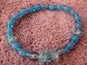 ED Turquoise Blue Stretch Beaded Bracelet