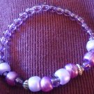 ED Purple/Silver Beaded Bracelet