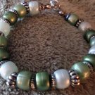 ED Two Tone Green and Silver Bracelet
