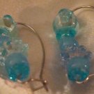 ED Turquoise and Silver Look Beaded Earrings