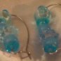 ED Turquoise and Silver Look Beaded Earrings