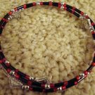 ED Black, Red, and Silver Stretch Bracelet