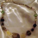 ED Brown, Yellow and Green Beaded Necklace