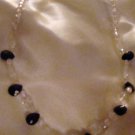 ED Clear and Black Beaded Necklace
