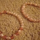 ED Coral and Peach Bracelet Set Beaded